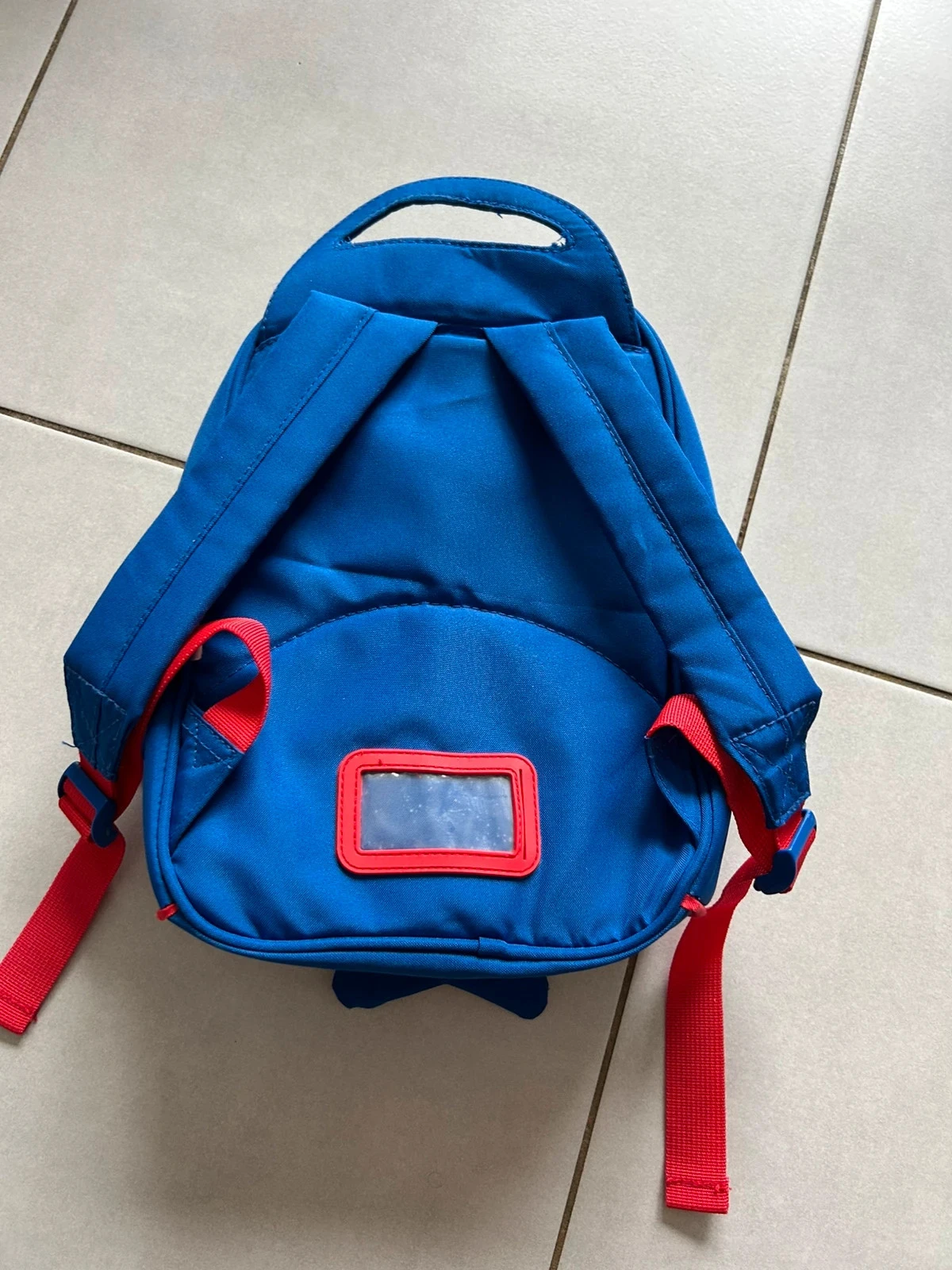 Très joli petit sac a dos enfant bleu requin en relief doublé poche – photo 2